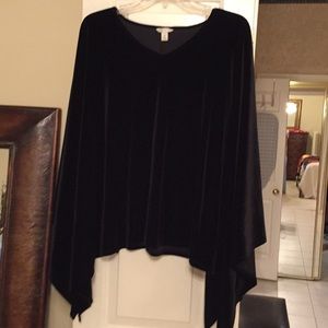 Black velvet cape